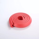 Corners protection strip, length 2 m, tables, baby's room, red color, 2.0 cm